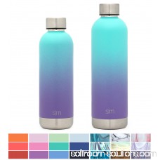 Simple Modern 25oz Bolt Water Bottle - Stainless Steel Hydro Swell Flask - Double Wall Vacuum Insulated Reusable Blue Small Kids Coffee Tumbler Leakproof Thermos - Twilight 569664160